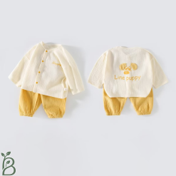 Alternative view of Bộ Đồ Mặc Nhà Vải Xô Muslin Mỏng Siêu Thấm Hút Mồ Hôi - BB0929